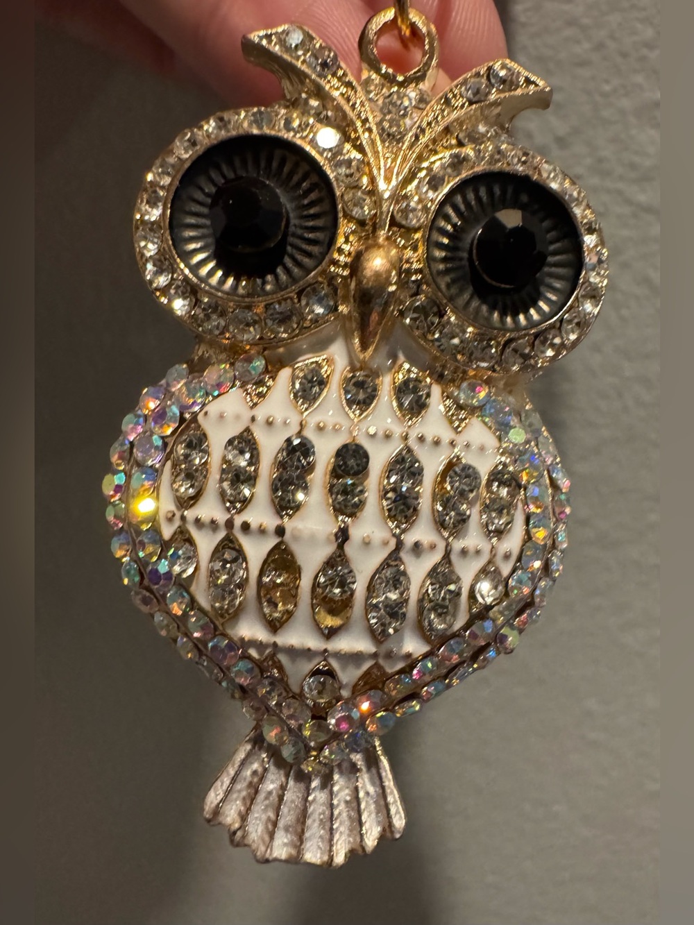 Sparkling Owl Gold-Tone Keychain - Picture 3 of 3